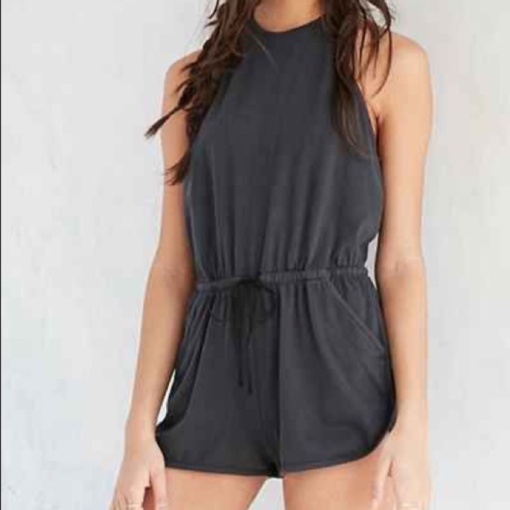 Urban Outfitters Black Romper with Drawstring BDG